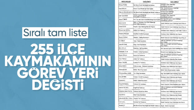 491 mülki idare amirinin görev yerlerinin değiştirildiği karar Resmi Gazete'de