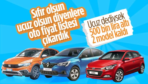 500 bin TL altı sadece iki model kaldı! İşte Türkiye'deki en ucuz otomobiller