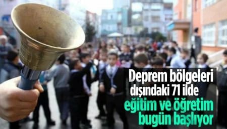 71 ilde ikinci dönemin zili bugün çalacak