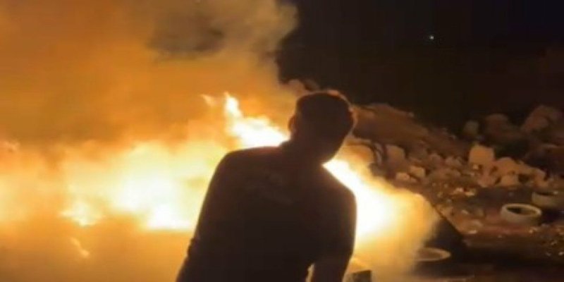 Cizre’de Lastik Yangını Paniğe Neden oldu 