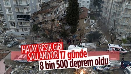 Deprem bölgesinde 8 bin 550 artçı meydana geldi