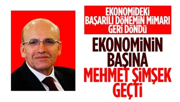 Hazine ve Maliye Bakanı Mehmet Şimşek oldu