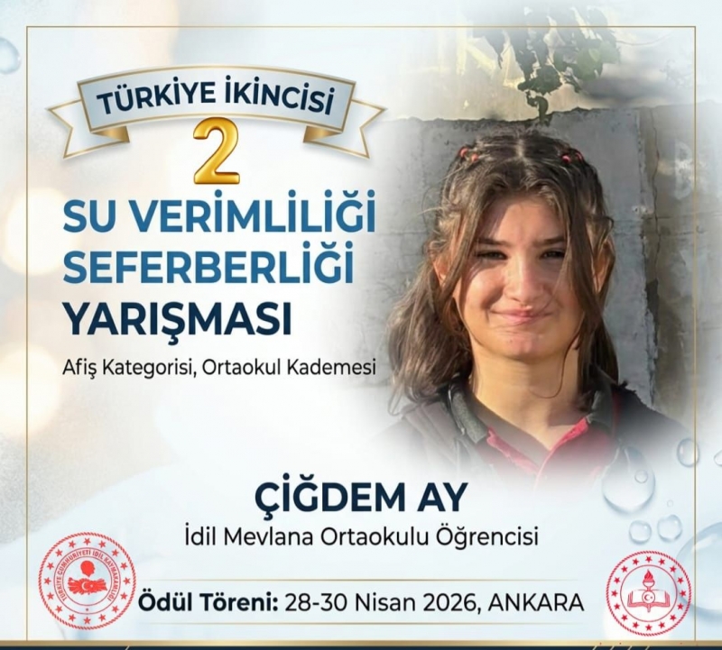 İdil’den Türkiye Derecesi: Çiğdem Ay Afiş Yarışmasında İkinci Oldu!