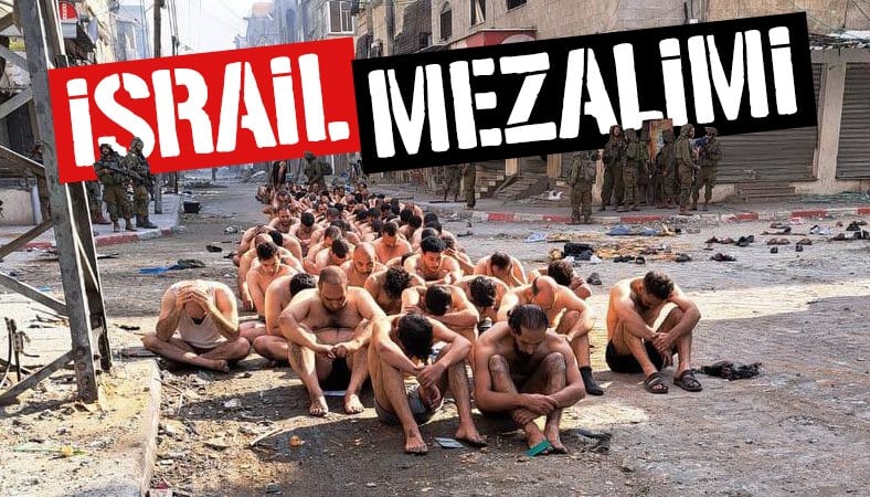 İsrail ordusu, Gazze'de Filistinlileri soyup kamyonlara bindirdi