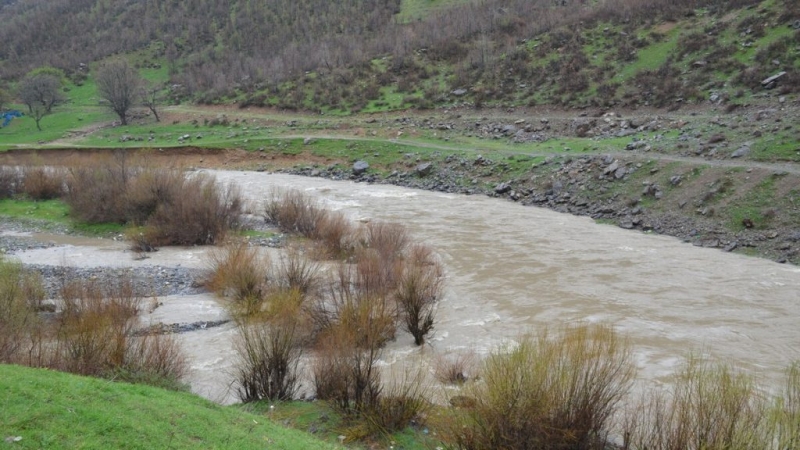  Sağanak yağışlar Habur Çayı'nın debisini yükselti