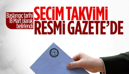 Seçim takvimi Resmi Gazete'de yayınlandı