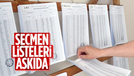 Seçmen listeleri Türkiye genelinde askıda