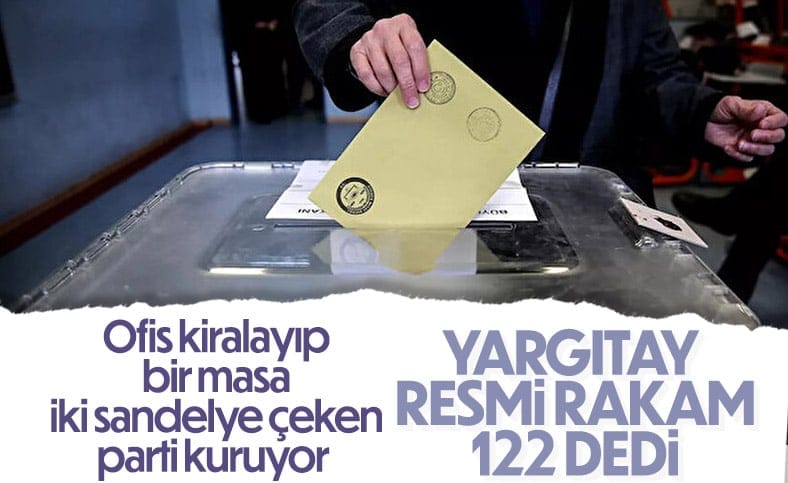 Türkiye'de faal durumdaki siyasi parti sayısı 122 oldu