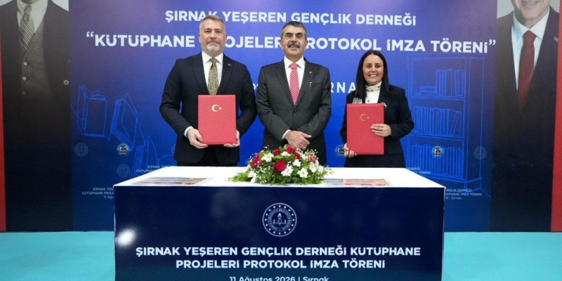 Bakan Tekin Şırnak’ta Kütüphane Protokolünü İmza Törenine Katıldı