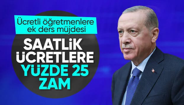 Cumhurbaşkanı Erdoğan'dan ücretli öğretmenlere ek ders müjdesi