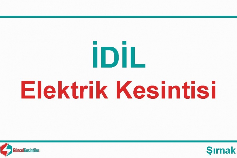 DEDAŞ duyurdu, İdil’de planlı elektrik kesintisi