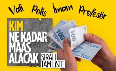 2021 yılı zamlı memur maaşı listesi