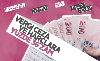 2022 yılının vergi, ceza ve harç zamları