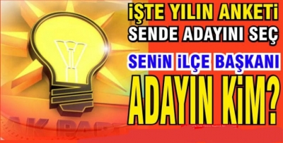 Ak Parti idil İlçe Başkanı kim olsun anketi