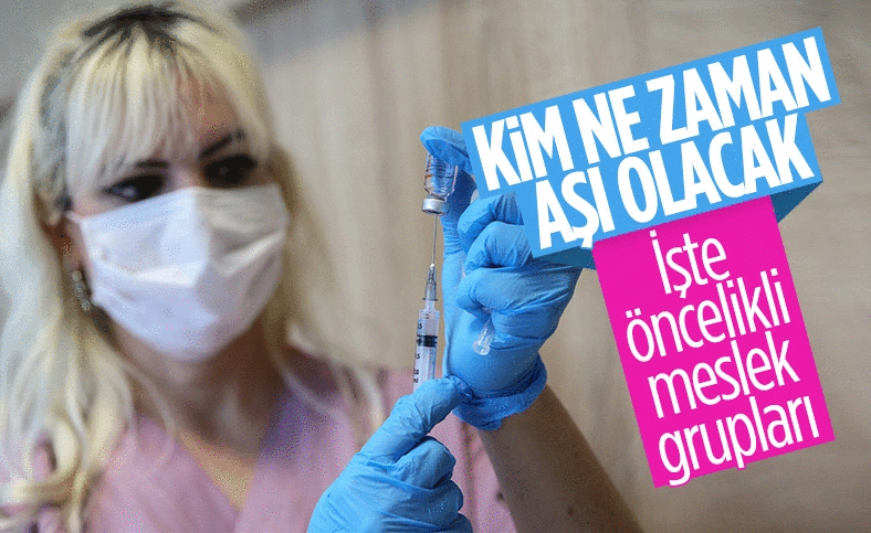 Aşı uygulamasında takip edilecek grup sıralaması belli oldu 