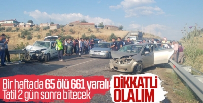 Bayram tatilinde 65 kişi hayatını kaybetti