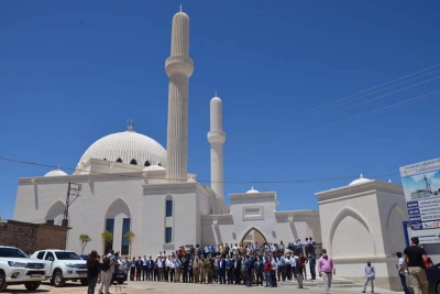 Camii Dualarla açıldı