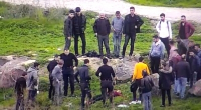 Cizre  Nehri'ne Atlayan Kadını Polis Kurtardı