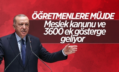 Cumhurbaşkanı Erdoğan: Öğretmenlere ilave haklar sağlanacak