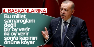 Cumhurbaşkanı Erdoğan'dan il başkanlarına tevazu hatırlatması