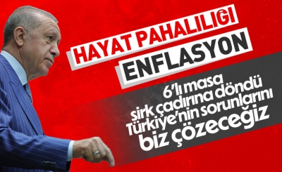 Cumhurbaşkanı Erdoğan: Hayat pahalılığı ve enflasyon sorununu çözeceğiz