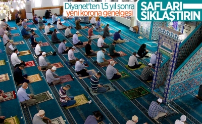   Diyanet'ten cemaatle namazda mesafe kuralını kaldıran genelge