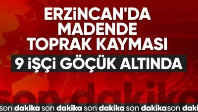 Erzincan'da altın madeni bölgesinde toprak kayması