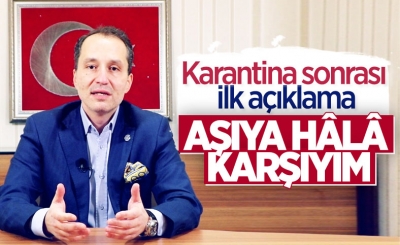 Fatih Erbakan, koronavirüs sürecinde aşıya karşı olduğunu yineledi