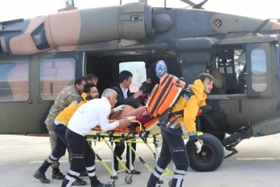 Hamile Kadın, Hastaneye 'Sikorsky' Helikopterle Götürüldü