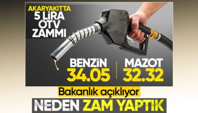 Hazine ve Maliye Bakanlığı akaryakıta gelen ÖTV artışıyla ilgili açıklama yaptı
