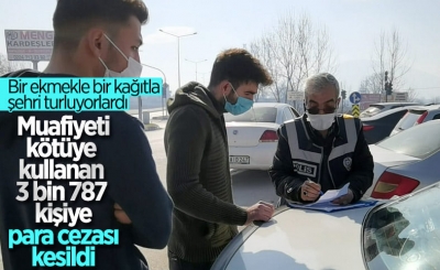 İçişleri Bakanlığı: Muafiyeti kötüye kullanan 3 bin 787 kişiye ceza yazıldı