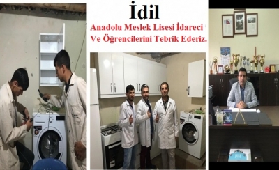 İdil Anadolu Meslek Lisesi İdareci Ve Öğrencilerini Tebrik Ederiz.