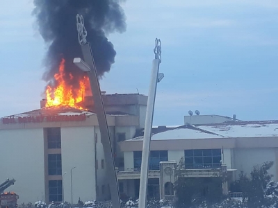 İdil Devlet Hastanesi'nde yangın 