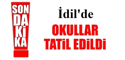İdil İlçemize Bağlı 20 Köy Okulu Tedbiren Tatil Edildi.