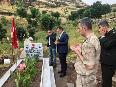 idil Kaymakamı Ve Belediye Başkan Vekili Zafer SAĞ Şehitlerin Kabrini Ziyaret Etti