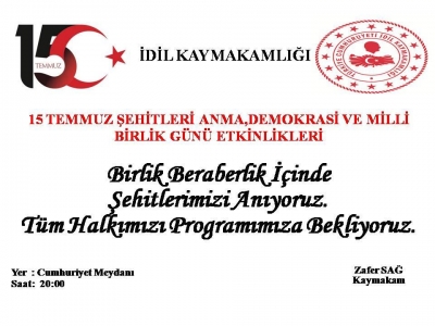 İdil Kaymakamı Zafer Sağ: 