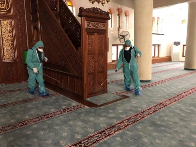 idil'de koronavirüse karşı dezenfekte çalışması