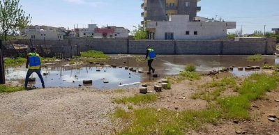 İdil’de Park ve Bahçeler İlaçlandı