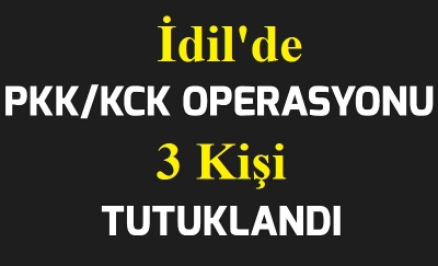 İdil’de PKK/KCK operasyonunda 3 Kişi Tutuklandı.