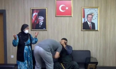 İkna yoluyla teslim olan PKK'lı, ailesiyle buluştu