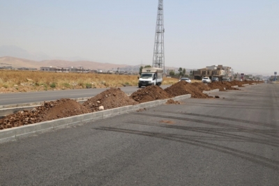 İpekyolu Refüj Çalışmaları Başladı