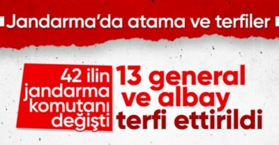 Jandarma komutanlıklarına atamalar Resmi Gazete'de