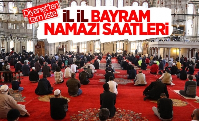Kurban Bayramı namazı saatleri 