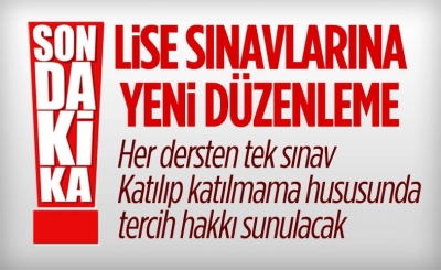 Liselerde sınavlara yeni düzenleme