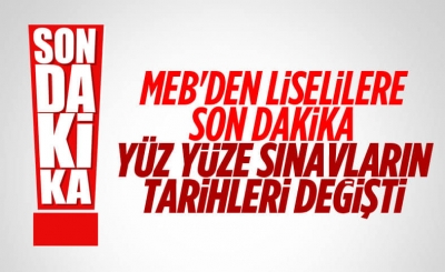 MEB'den liselerde yüz yüze sınav açıklaması