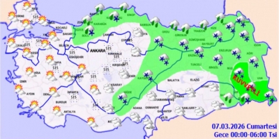 Meteoroloji’den Şırnak İçin Kuvvetli Yağış Uyarısı