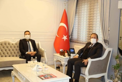 Milli Eğitim Bakanlığı Bakan Danışmanı Erhan Angın, Vali Ali Hamza Pehlivan’ı ziyaret etti 
