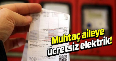 Muhtaç aileye ücretsiz elektrik