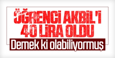 Öğrenci aylık Akbil'i 40 lira oldu