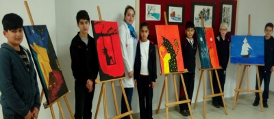 Öğrencilerden 'Tuval’ sergisi
